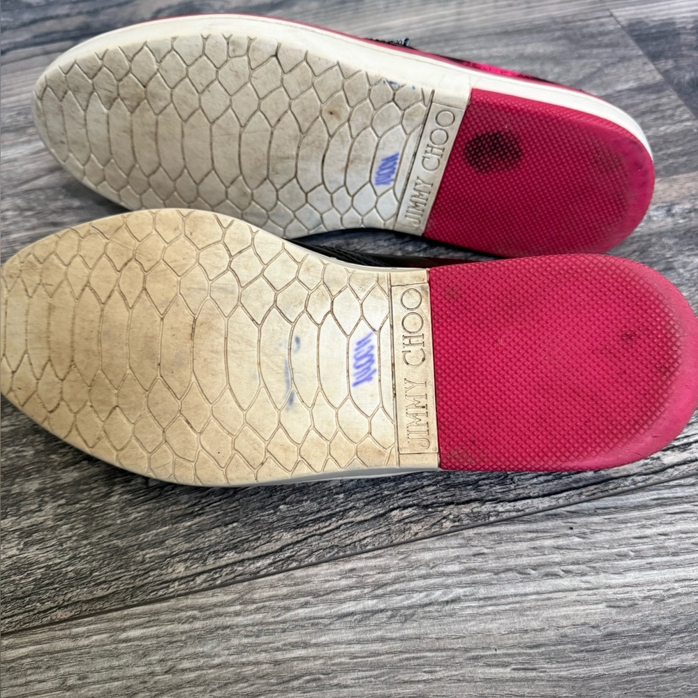 Jimmy Choo Pink Star Men's Slip-On Shoes - Picture 10 of 12
